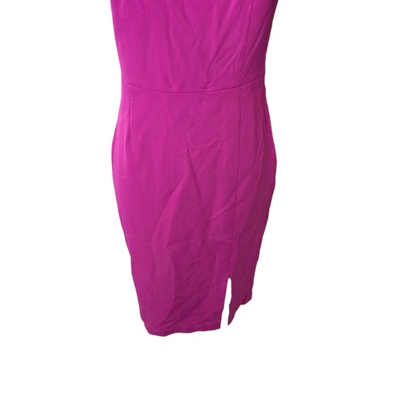 Yigal Azrouel One Shoulder Bi Stretch Dress Womens Short Sleeve Pink 6 NWT - Picture 3 of 13